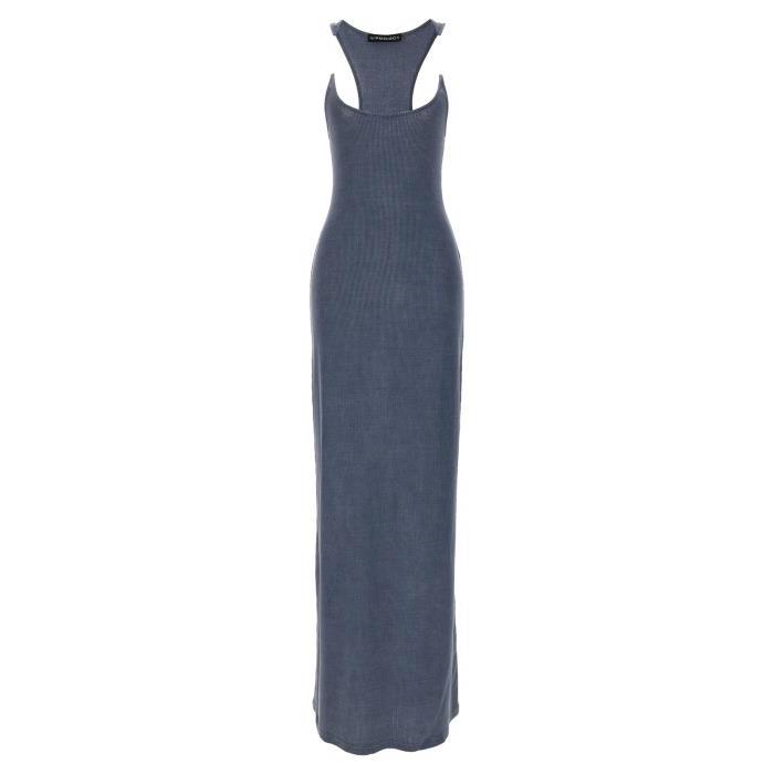 와이프로젝트 원피스 Y PROJECT 스쿱넥 골지 맥시 드레스 24SS 104DR001 BLUEACIDWASH