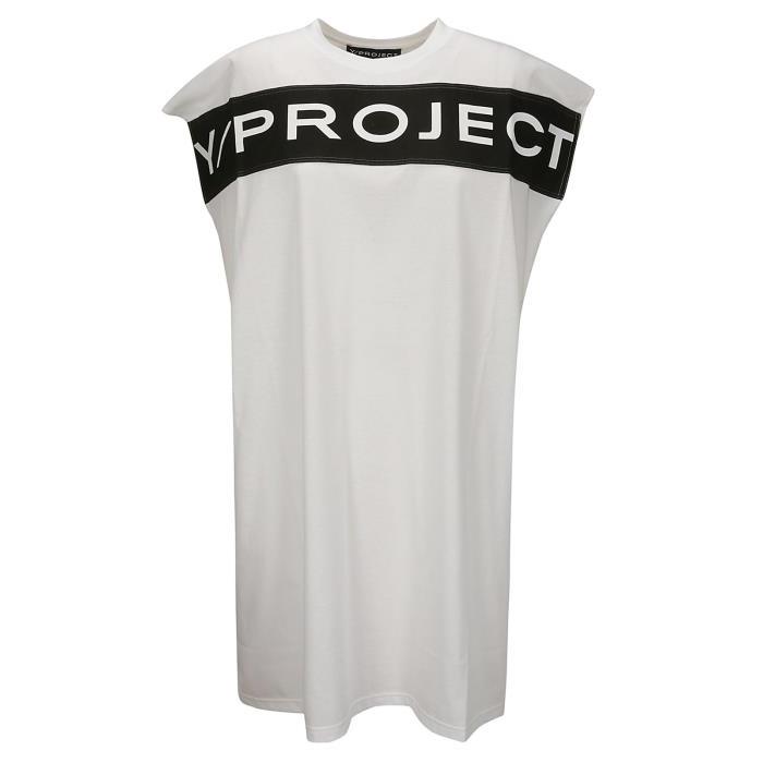 와이프로젝트 원피스 Y PROJECT 로고 프린트 민소매 미니 드레스 24SS 104DR005 OPTICWHITE