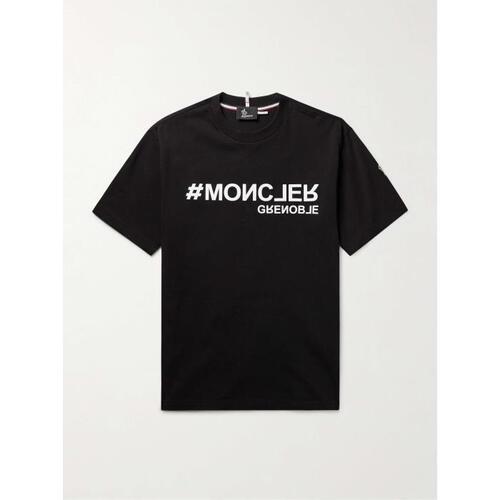 몽클레어 남자티셔츠 블랙 슬림 핏 로고 코튼 져지 셔츠 24SS 1647597324107016