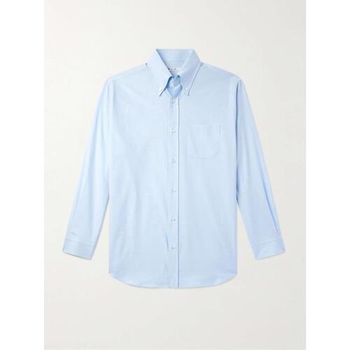 로로피아나 남자셔츠 LORO` 버튼 다운 카라 코튼 옥스포드 셔츠 포 24SS 1647597329322546