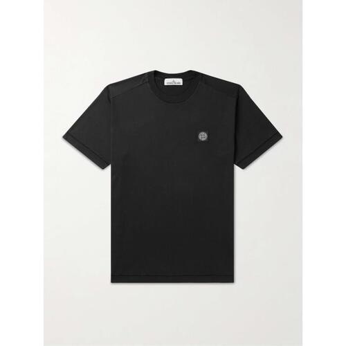 스톤아일랜드 남자티셔츠 블랙 로고 코튼 져지 셔츠 24SS 1647597329291038