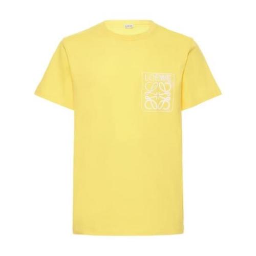로에베 티셔츠 아나그램 페이크 프린트 코튼 져지 Yellow