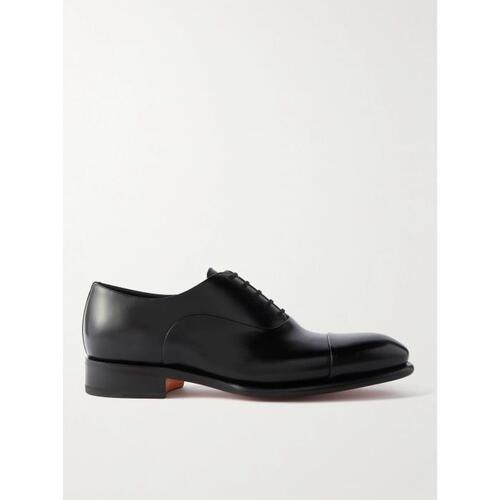 산토니 블랙 컷 레더 옥스포드 Shoes,SANTONI 22FW Black