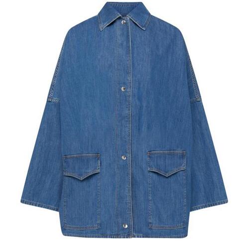 토템 데님 오버셔츠 여성 자켓 22FW soft blue