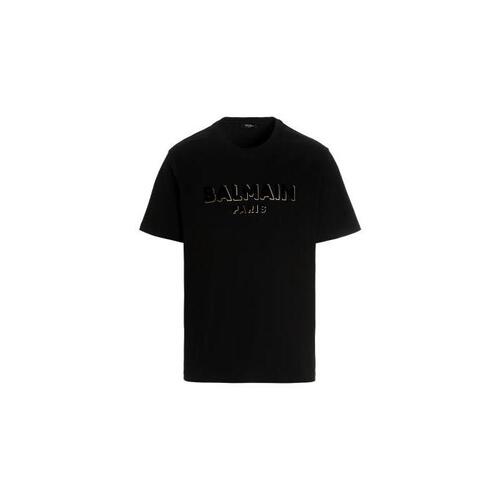 티셔츠 발망 플락 포일 [SS2023] Black AH1EG010BB99EAD