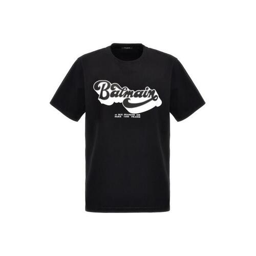 발망 남자티셔츠 로고 프린트 셔츠 [FW23 24] White/Black BH1EG010BC44EAB