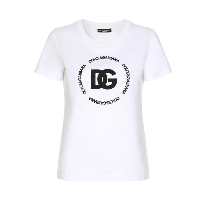 돌체앤가바나 티셔츠 인터로킹 24SS DXG8SDHRWHT