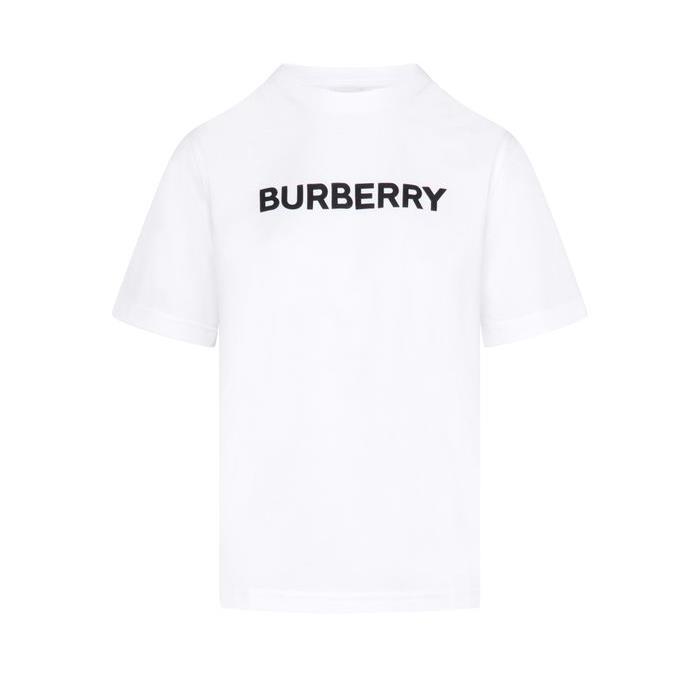 버버리 티셔츠 로고 프린트 코튼 24SS BURTRYP7WHT