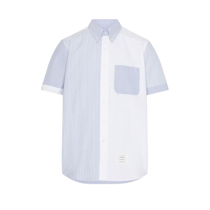 톰브라운 남자셔츠 숏 슬리브 셔츠 24SS BRWQ26HFNAV
