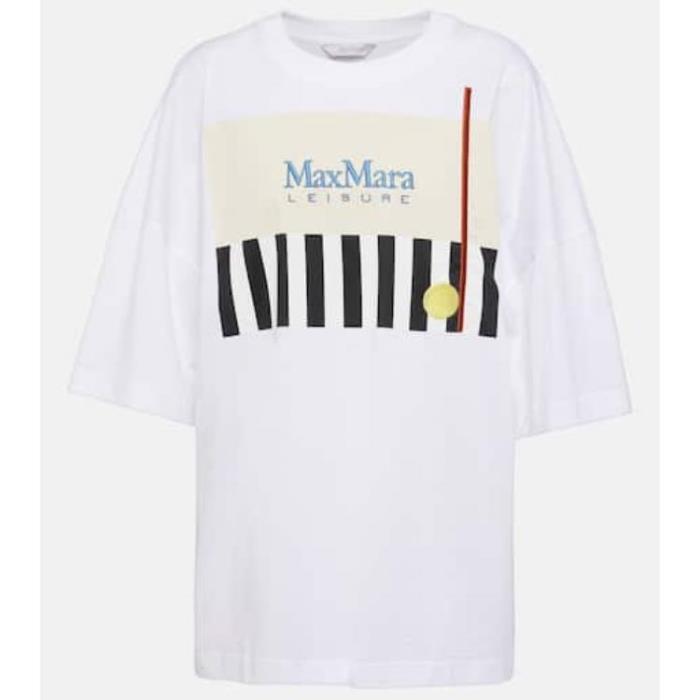 막스마라 티셔츠 프린트 코튼 져지 셔츠 24SS P00911201